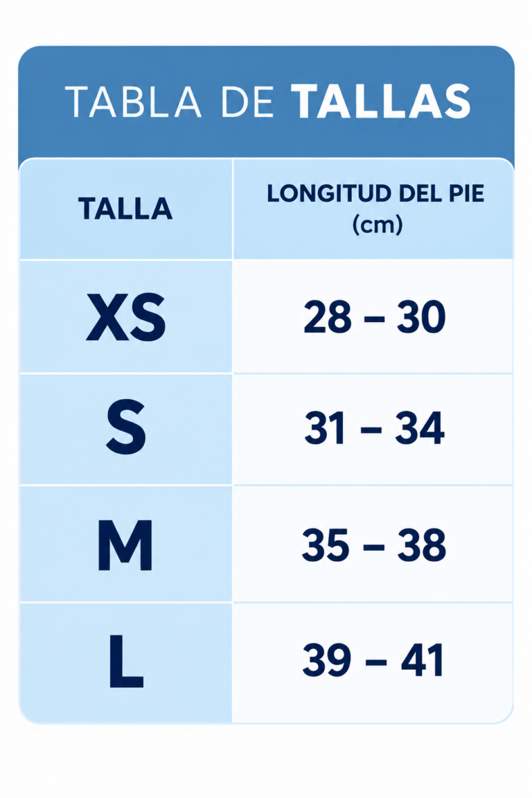 TABLA TALLAS PUNTERA